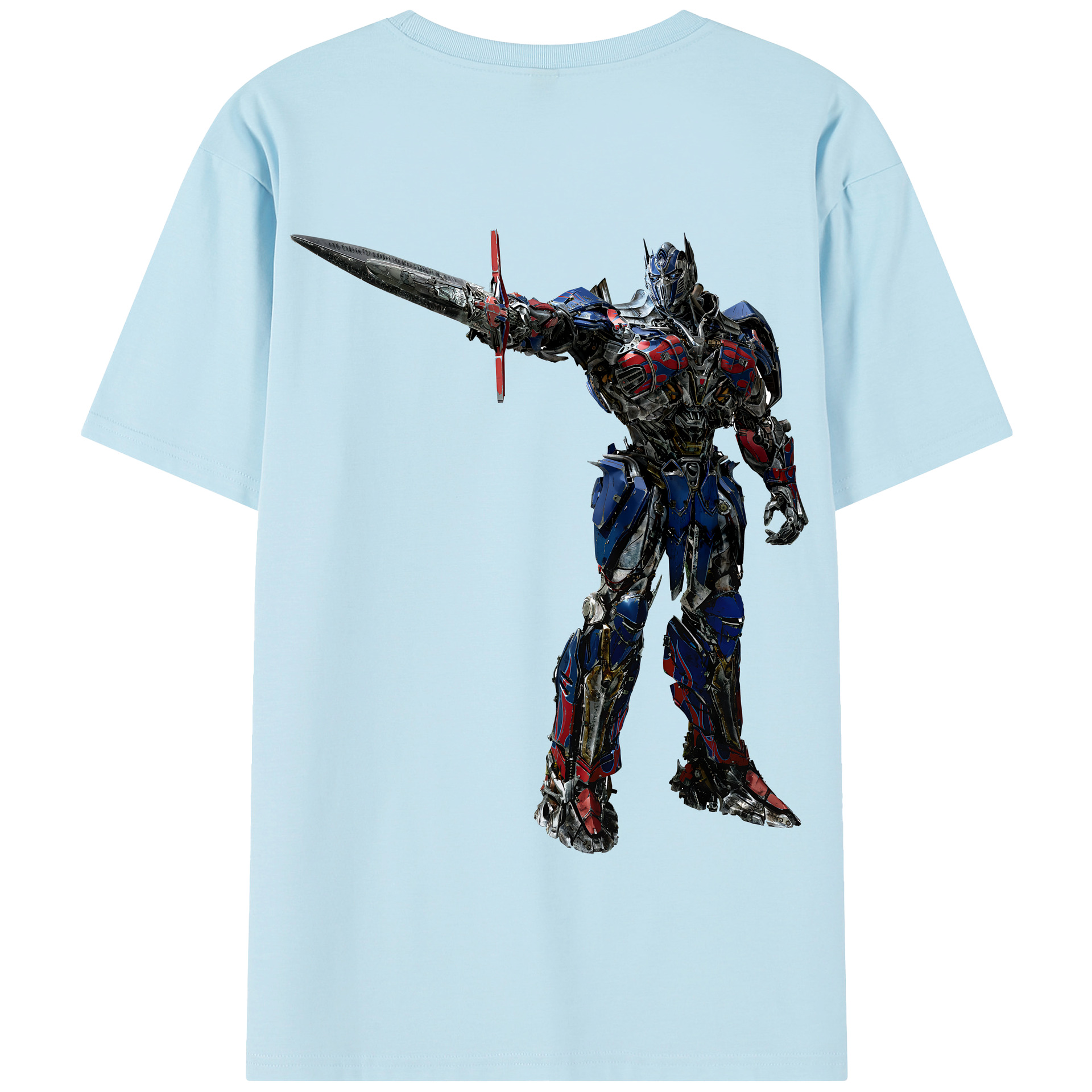 （画像用） Transformers トランスフォーマー 綿100％半袖Tシャツ（背面プリント）